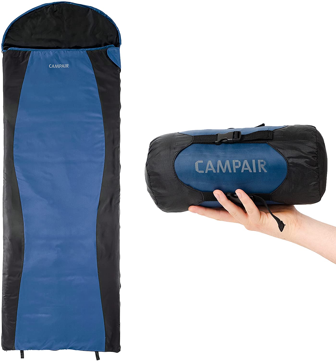 CampAir Deckenschlafsack mit Kompressions-Packsack
