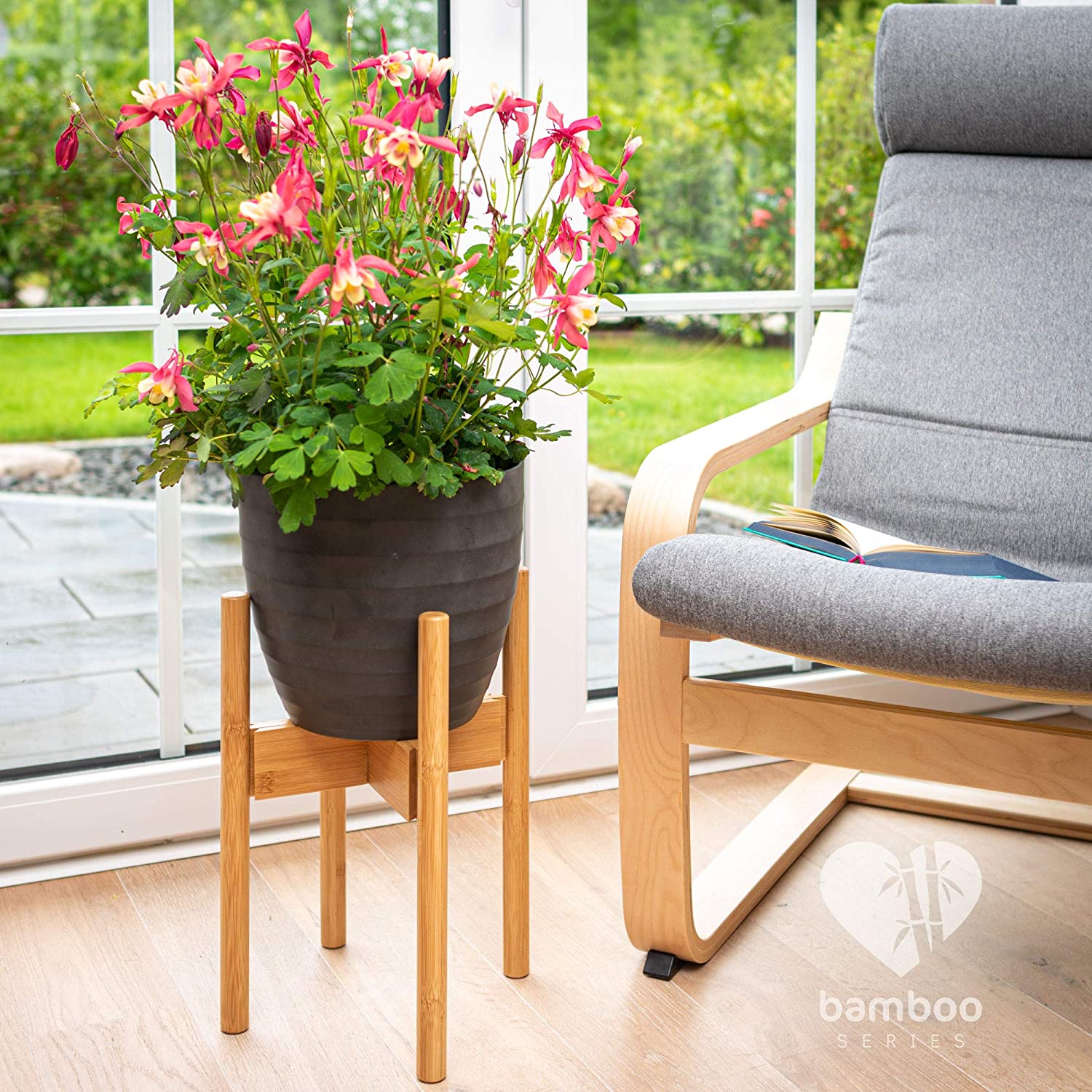 Rubberneck Bambus Pflanzenständer – für den Innen- und Außenbereich (1 Stück)